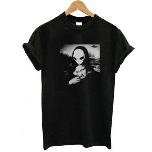 Alien Mona Lisa t shirt qn