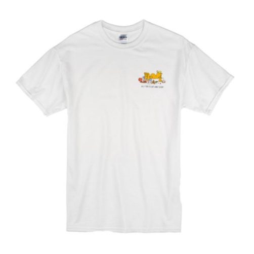 All I Do is Eat and Sleep Garfield t shirt qn