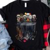 Halloween Chibi Horror Friends Michael Myers, Jason Voorhees, Freddy Krueger, Stephen King’s IT, Leatherface , Pinhead t shirt qn