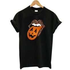 Leopard Lips Halloween t shirt qn