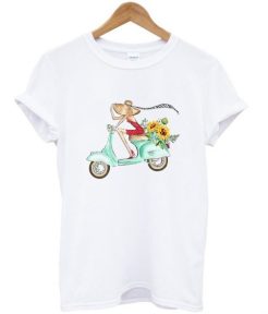 girl on vespa t shirt qn