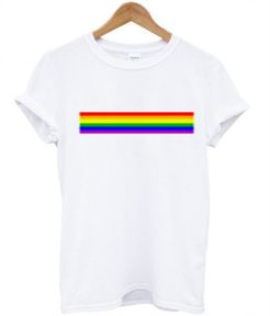 rainbow line t shirt qn