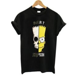 Bart Simpson Skull t shirt qn