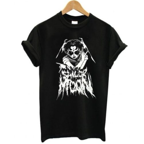 Black Metal Moon t shirt qn