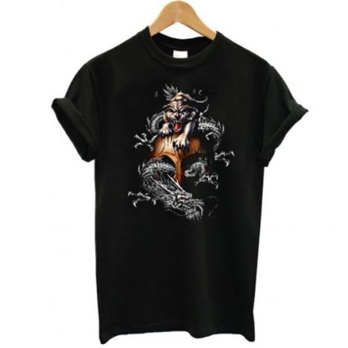 Chinese Tiger and Dragon t shirt qn