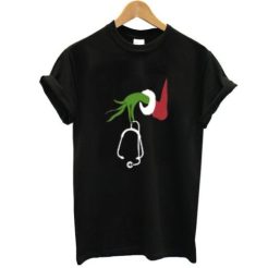 Grinch hand Christmas nurse t shirt qn