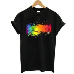 Paint Brush Art – Color Splatter t shirt qn