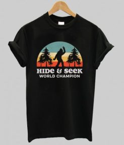 Retro Bigfoot Hide & Seek World Champion T-Shirt qn