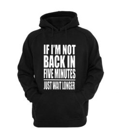 If I Am Not Back In 5 Minutes, Just Wait Longer hoodie qn