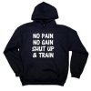 No Pain No Gain Shut Up And Train hoodie qn