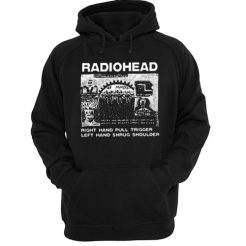 Radiohead Right Hand Pull Trigger Left Hand Shrug Shoulder hoodie qn