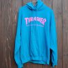 Thrasher Skateboard Magazine Blue Pink hoodie qn