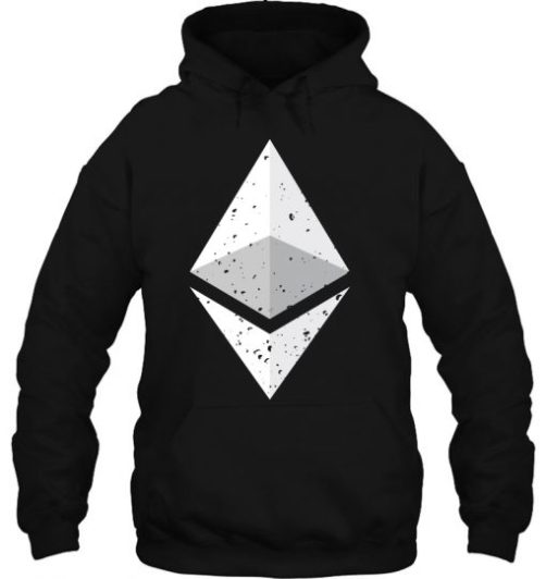 Ethereum Logo Shadow hoodie qn