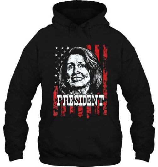 Nancy Pelosi President American Flag hoodie qn