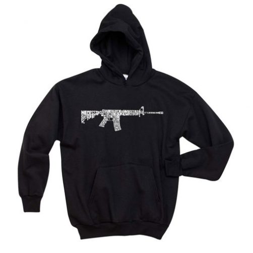 AR 15 2nd Amendment Word Art Hoodie qn