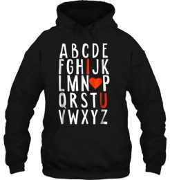 Alphabet I Love U Valentine’s Day hoodie qn