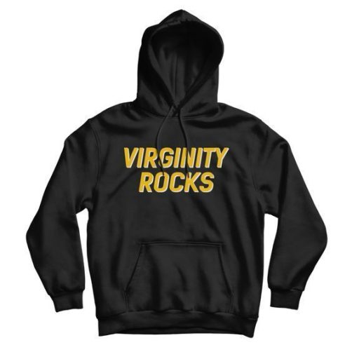 Virginity Rocks Black Hoodie qn