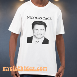 John Travolta Parody Nicolas Cage T-Shirt