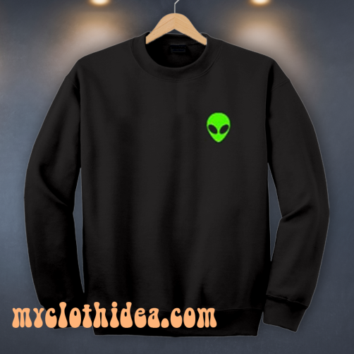 Alien Head Pocket Patch Sweatshirt