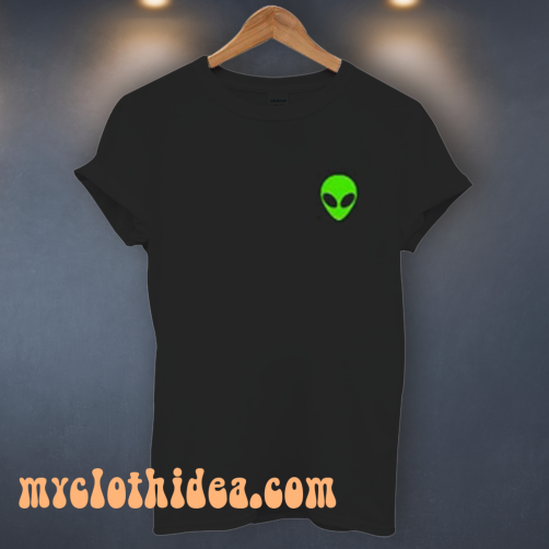 Alien Head Pocket Patch T Shirt