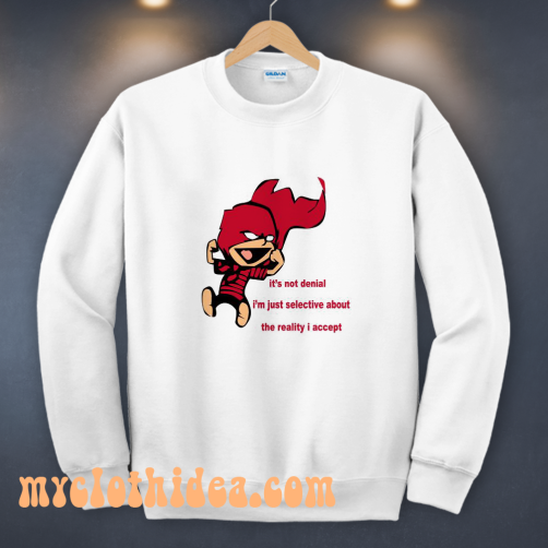 Custom Calvin & Hobbes It's Not Denial Sweatshirt