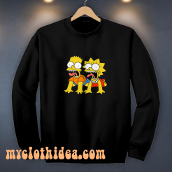 Bart And Lisa Simpson Scream Sweatshirt