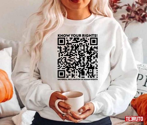 Universal Declaration Of Human Rights Qr Code Unisex Sweatshirt