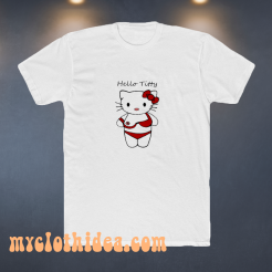 Hello titty funny parody hello kitty tshirt