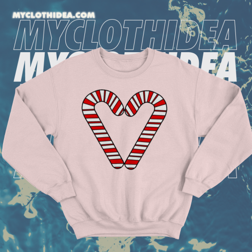 Love Candy Cane Sweatshirt TPKJ1