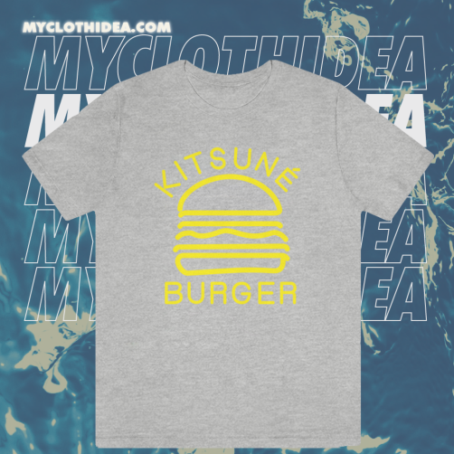 Kitsune Burger Grey T-shirt TPKJ1