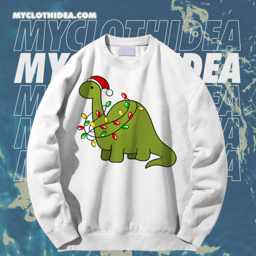 Roarsome Christmas Dinosaur Sweatshirt TPKJ1