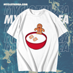 Gingerbread man and milk T Shirt TPKJ1