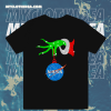 Grinch Hand Merry Christmas Nasa T shirt TPKJ1