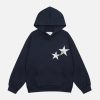 Aelfric Eden Star Print Color Contrast Hoodie