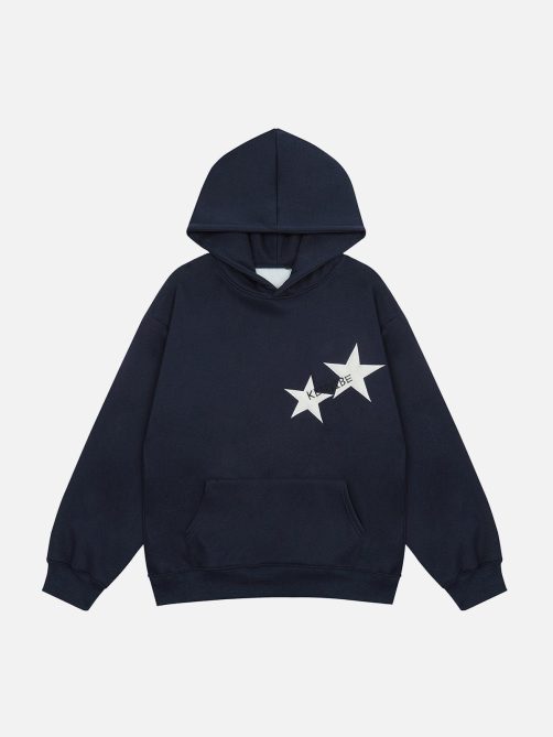 Aelfric Eden Star Print Color Contrast Hoodie