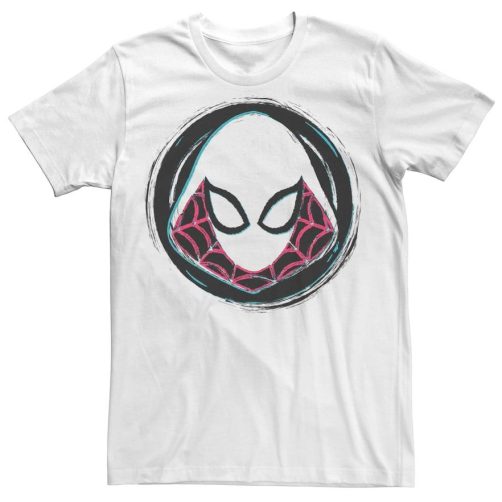 Men's Marvel Spider-Gwen Badge Logo Tee, Size_ Large, White