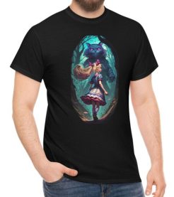 Alice and the Cheshire cat T Shirt