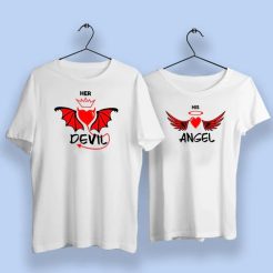 @ Her Devil His Angel Couple T-Shirt