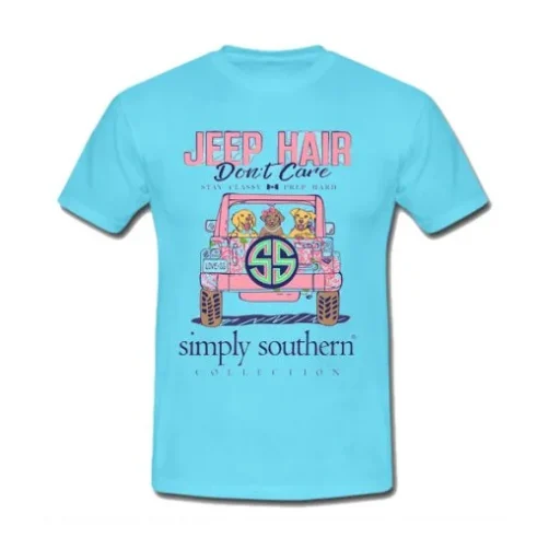 Jeep Hair Don’t Care Simply Southern T-shirt