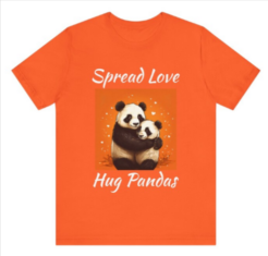 Spread Love Hug Pandas T-shirt AL